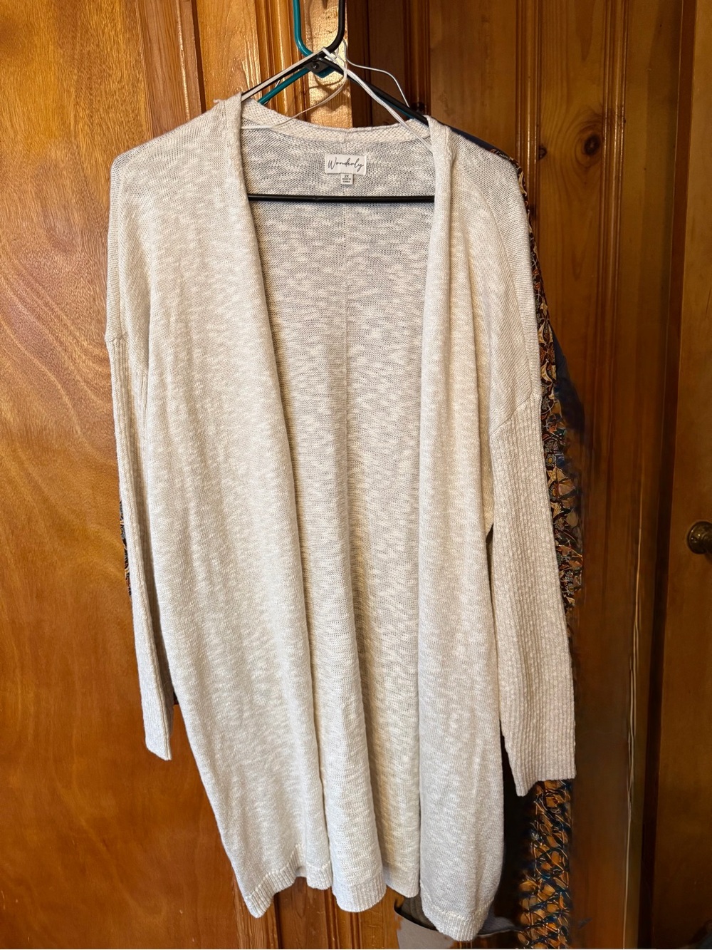 Open-Front Cream Women's Cardigan